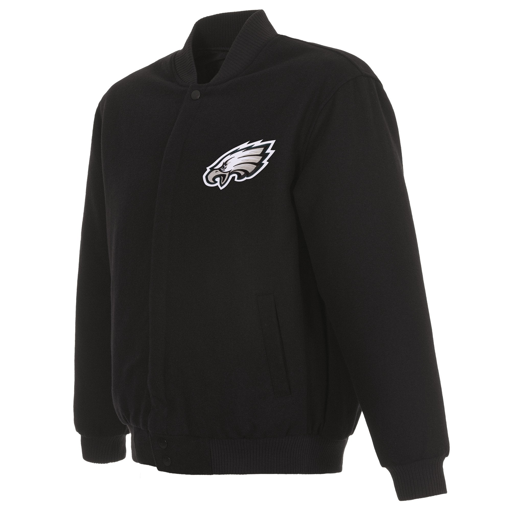 PHILADELPHIA EAGLES REVERSIBLE WOOL JACKET - BLACK