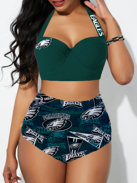 Philadelphia Eagles Sexy Print Bikini Swimsuit