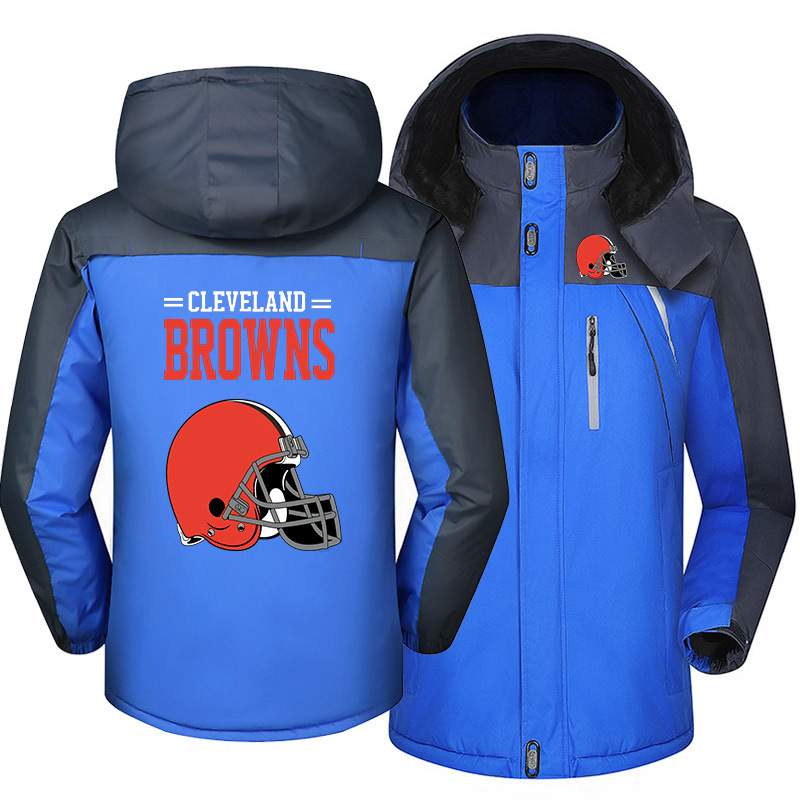 Cleveland Browns Warm Hoodie Fleece Coat Winter Jacket Coat Ski Suit