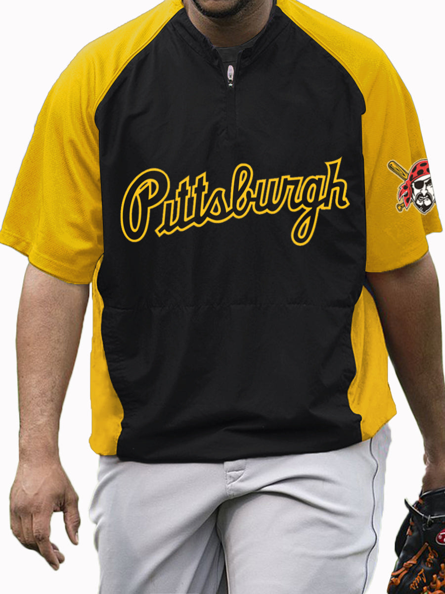 Pittsburgh Pirates MLB Men's Raglan Short Sleeve Sports Top