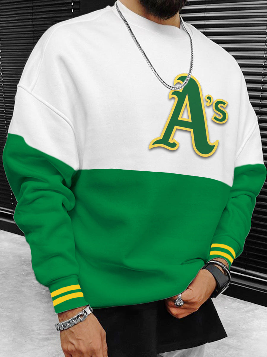 Oakland Athletics MLB Men's Oversize Crewneck Sweatshirt