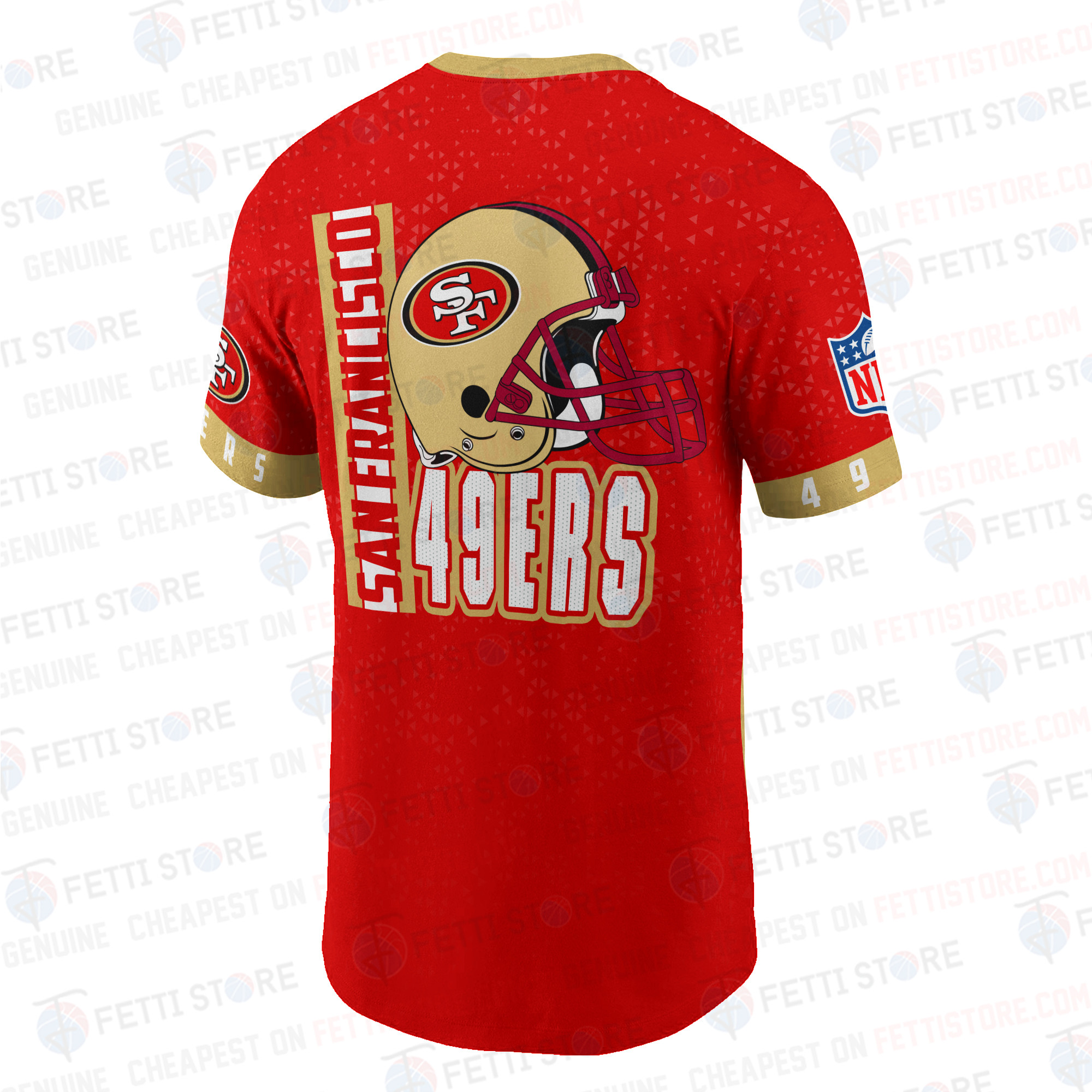 San Francisco 49ers American Football Leauge Pattern 3D T-Shirt SH1