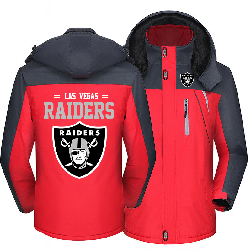 Las Vegas Raiders Warm Hoodie Fleece Coat Winter Jacket Coat Ski Suit