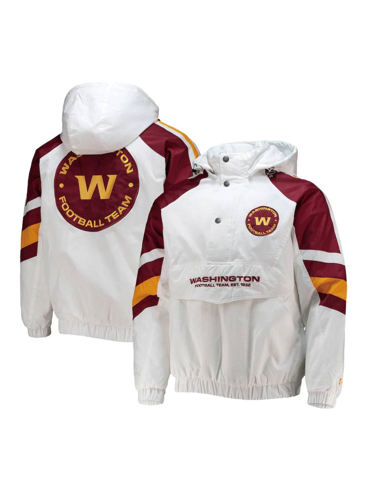 Washington Commanders Football Half-Snap Hoodie Jacket