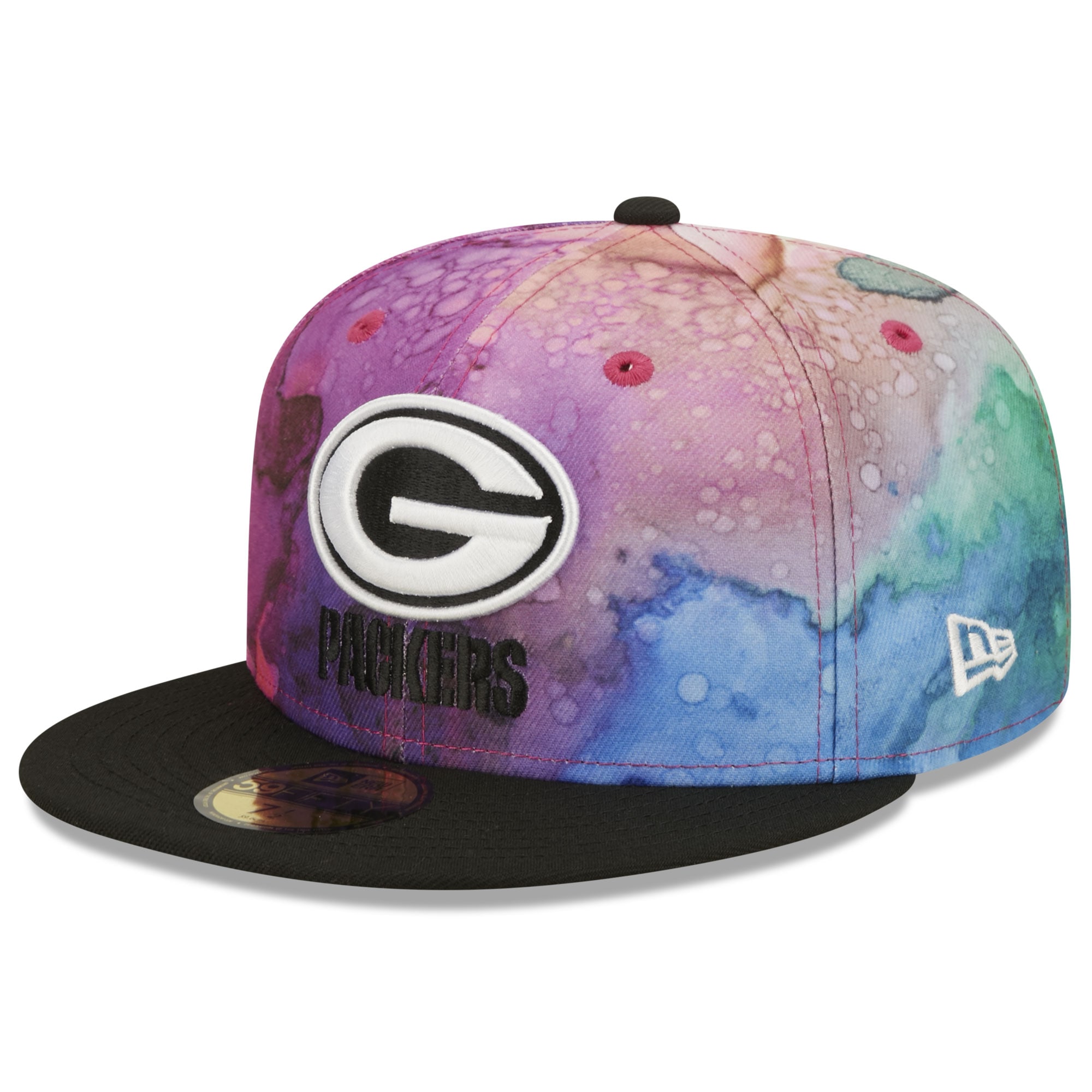 Green Bay Packers Men's  Pink/Black 2022  Crucial Catch 59FIFTY Fitted Hat