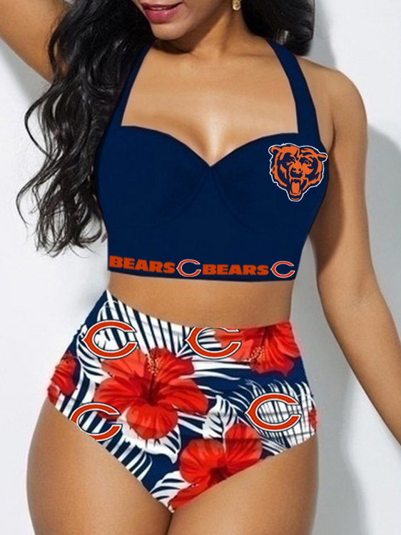 Chicago Bears Sexy Print Bikini Swimsuit