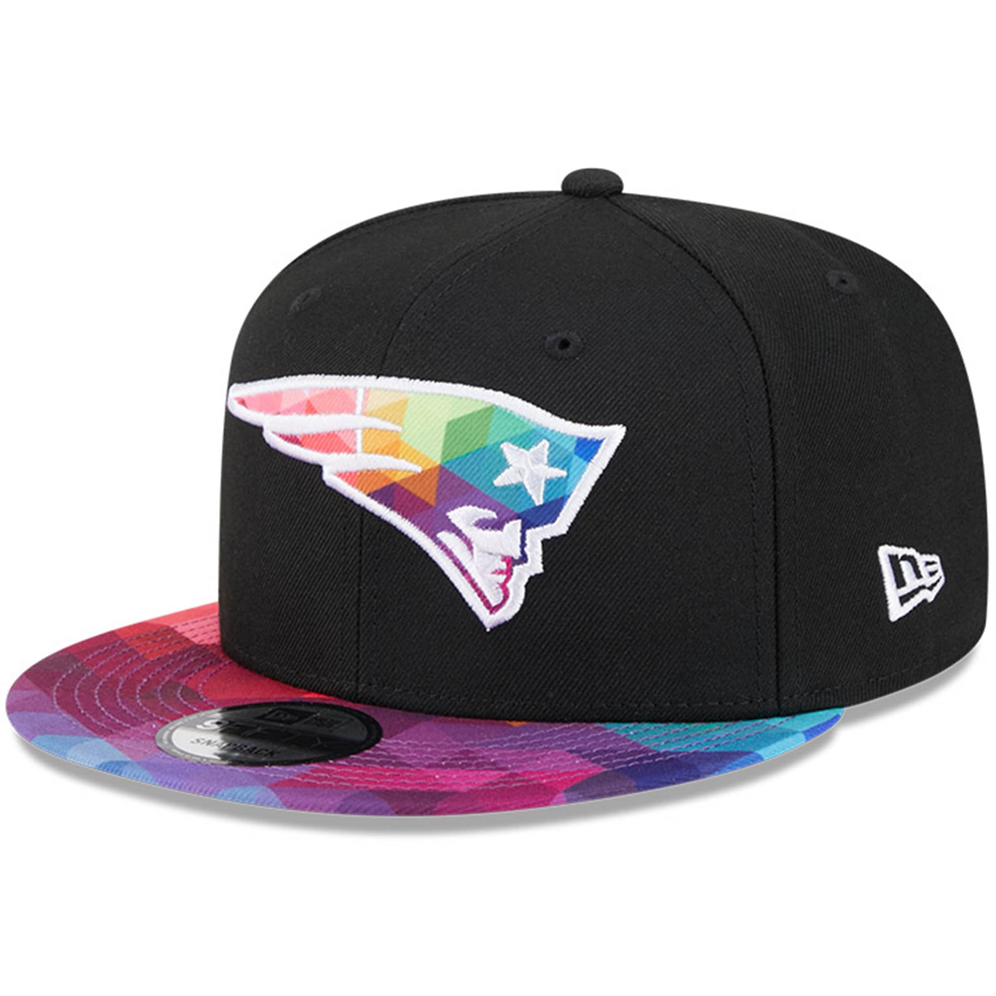 New England Patriots Youth   Black 2023  Crucial Catch 9FIFTY Snapback Hat