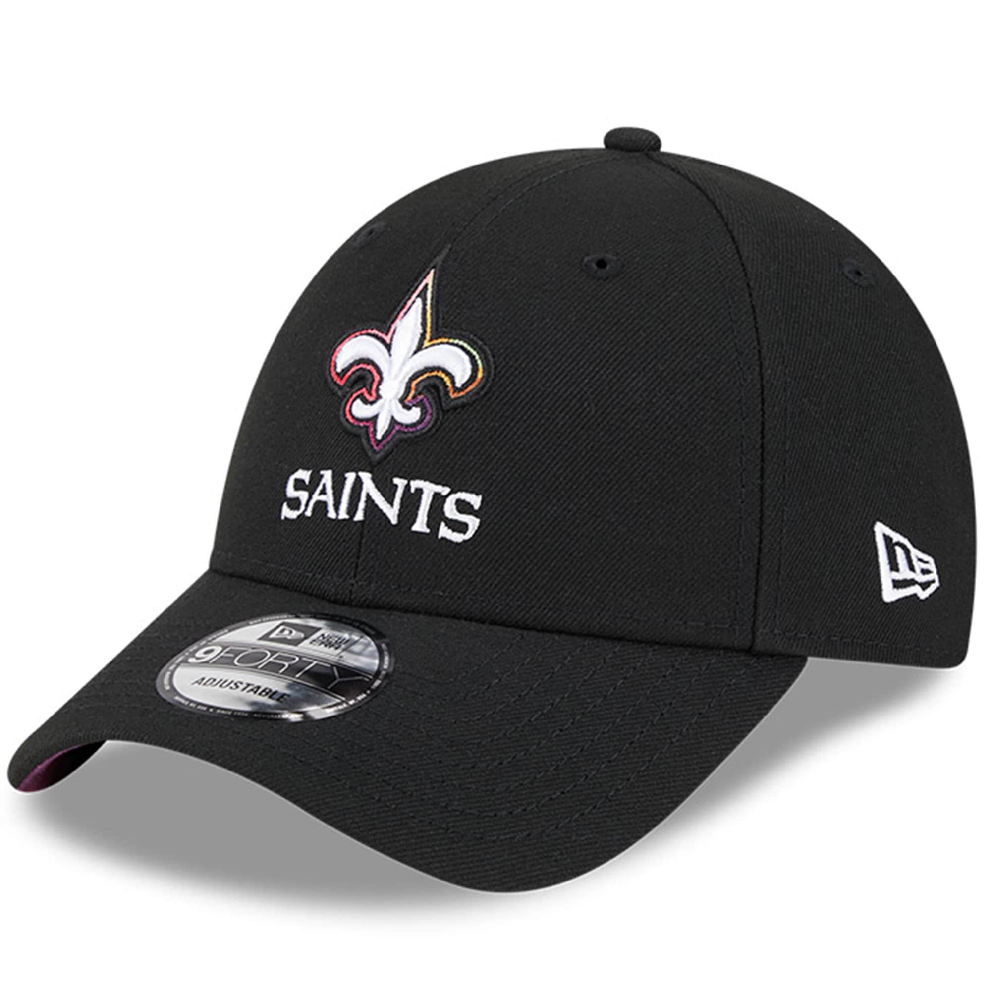 New Orleans Saints Men's   Black 2023  Crucial Catch 9FORTY Adjustable Hat