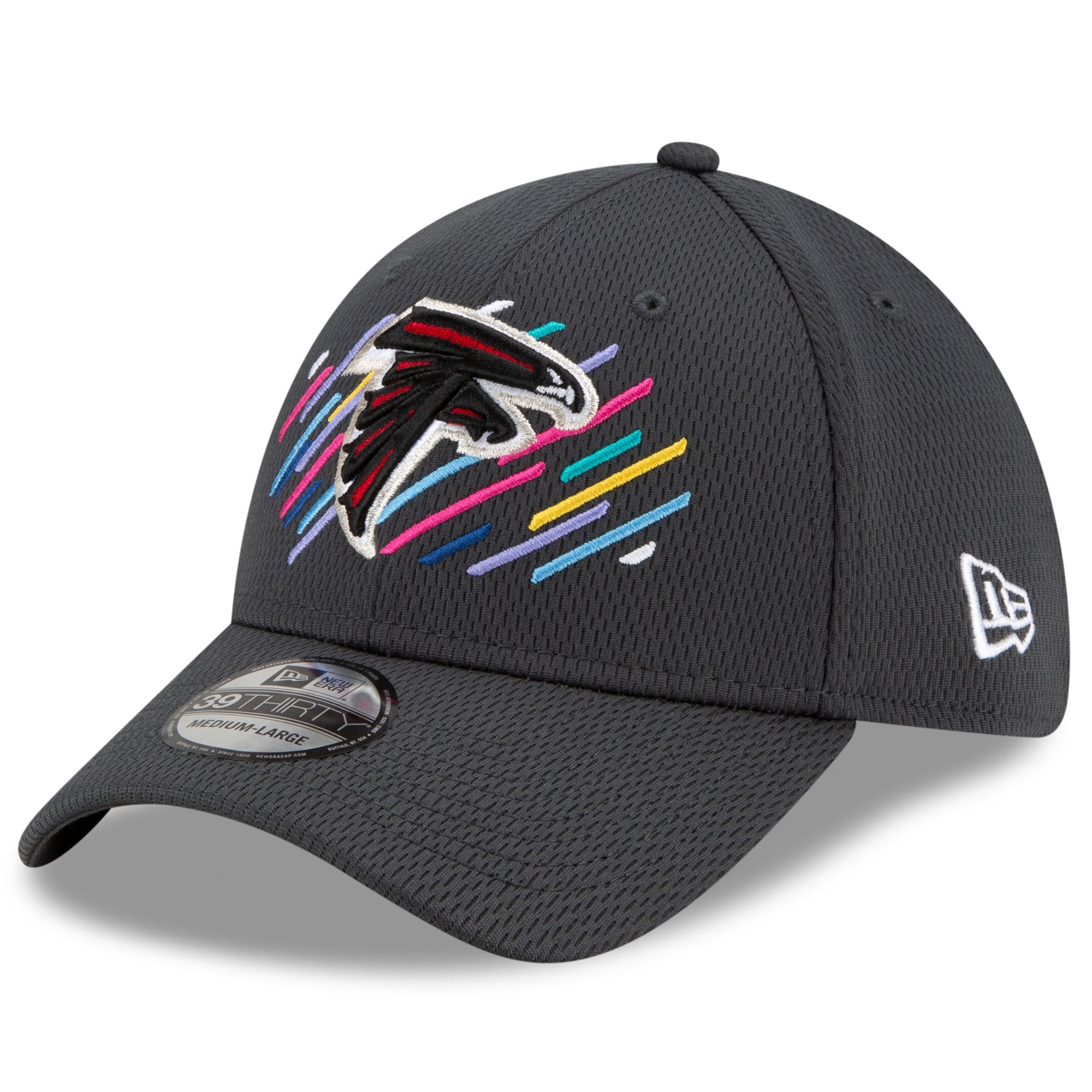 Atlanta Falcons Men's Charcoal 2021 Crucial Catch 39THIRTY Flex Hat