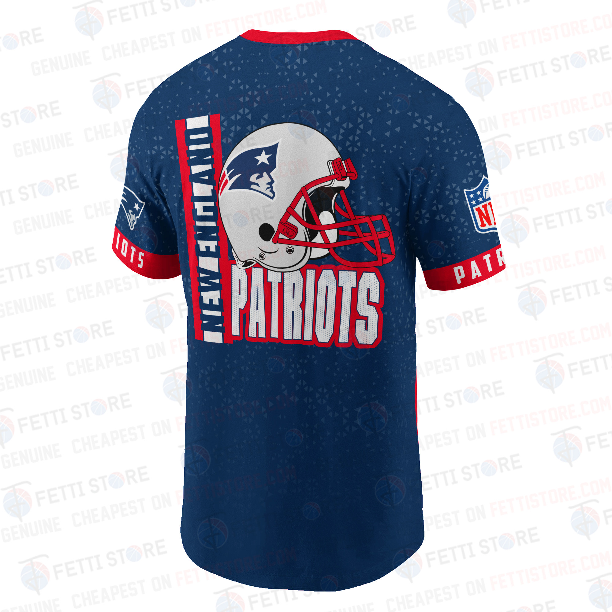 New England Patriots American Football Leauge Pattern 3D T-Shirt SH1