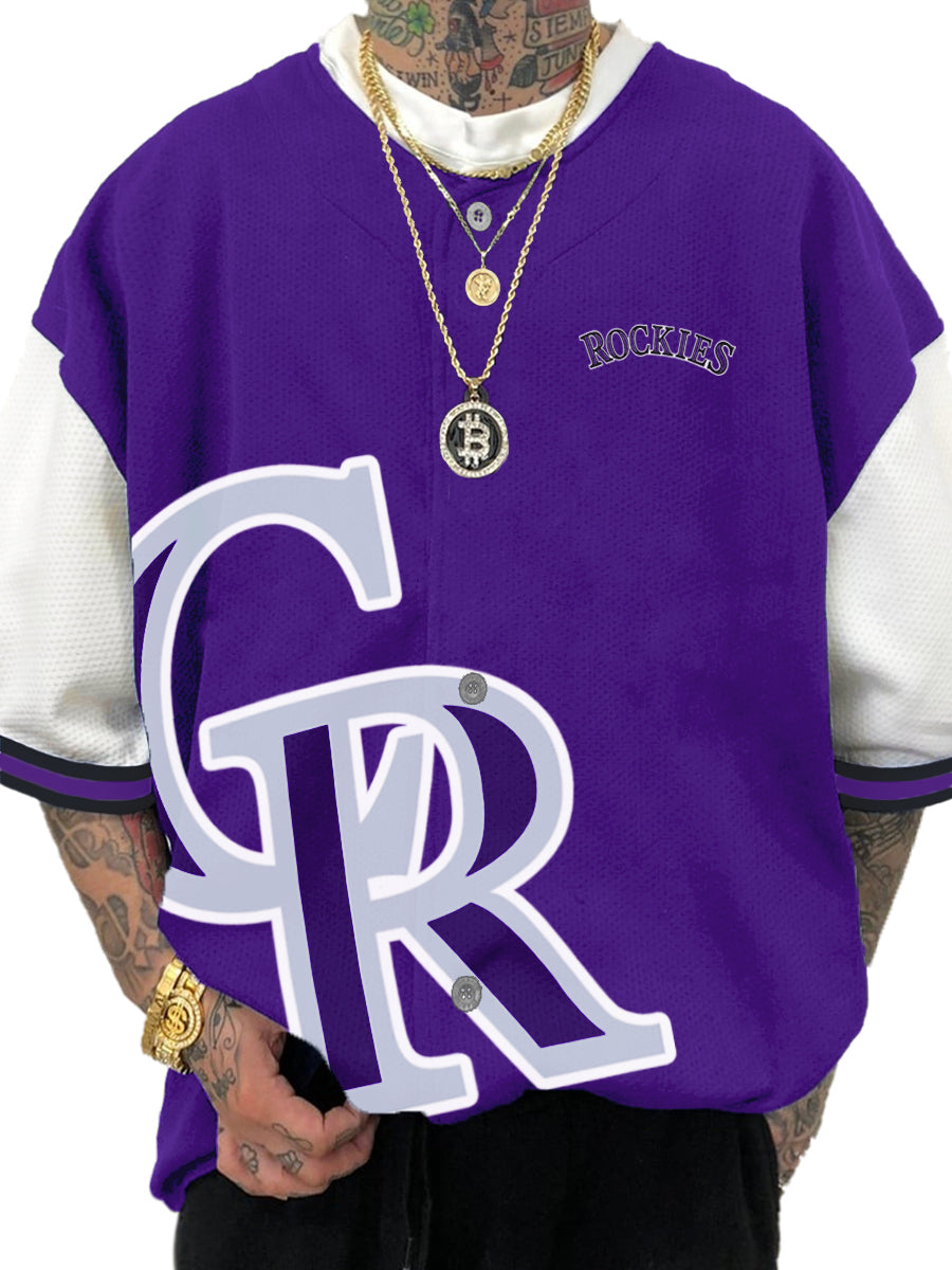 Colorado Rockies MLB Men's Fashion Short Sleeve Jersey