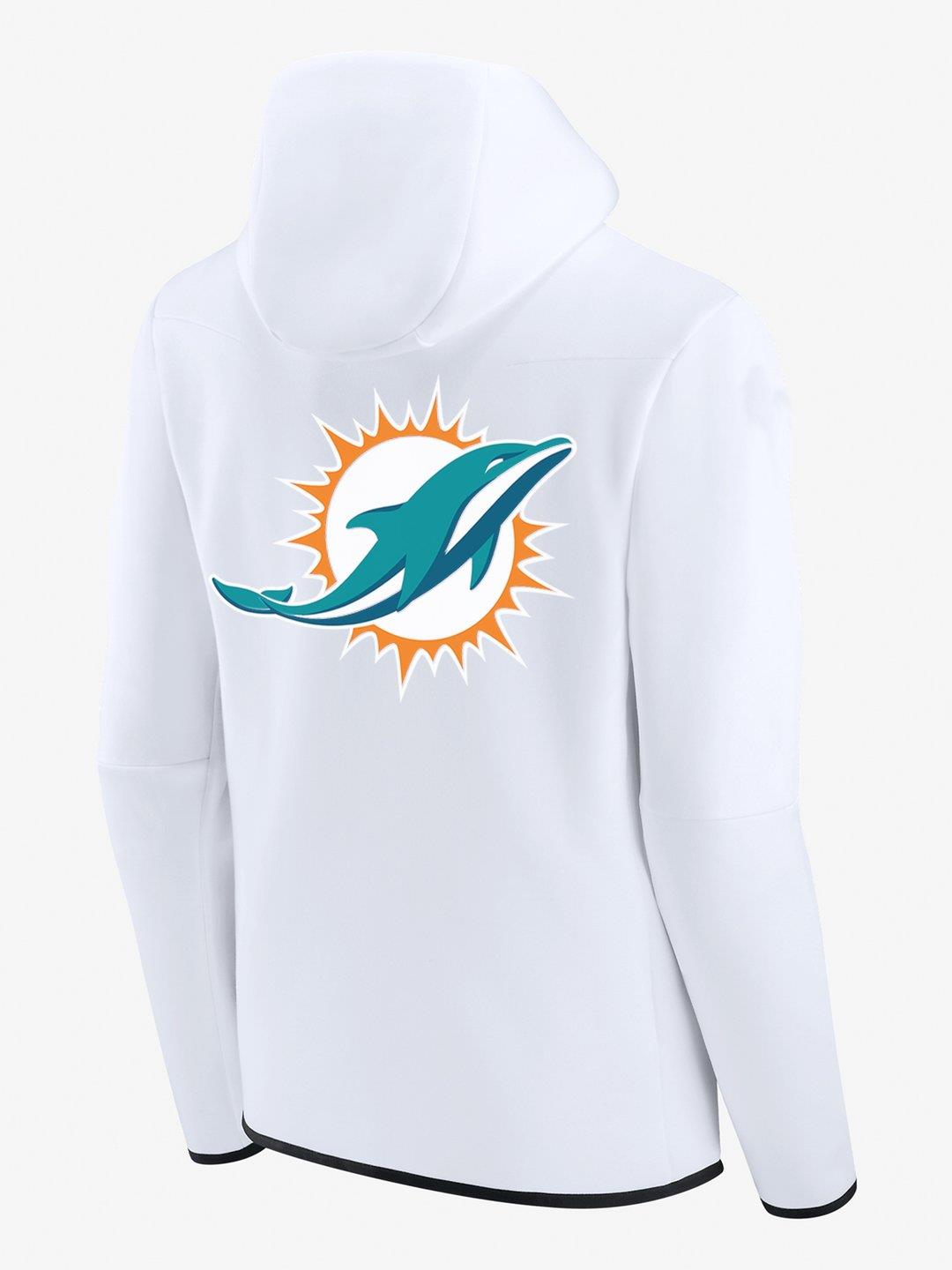 Miami Dolphins White Diamond Full-Zip Jacket