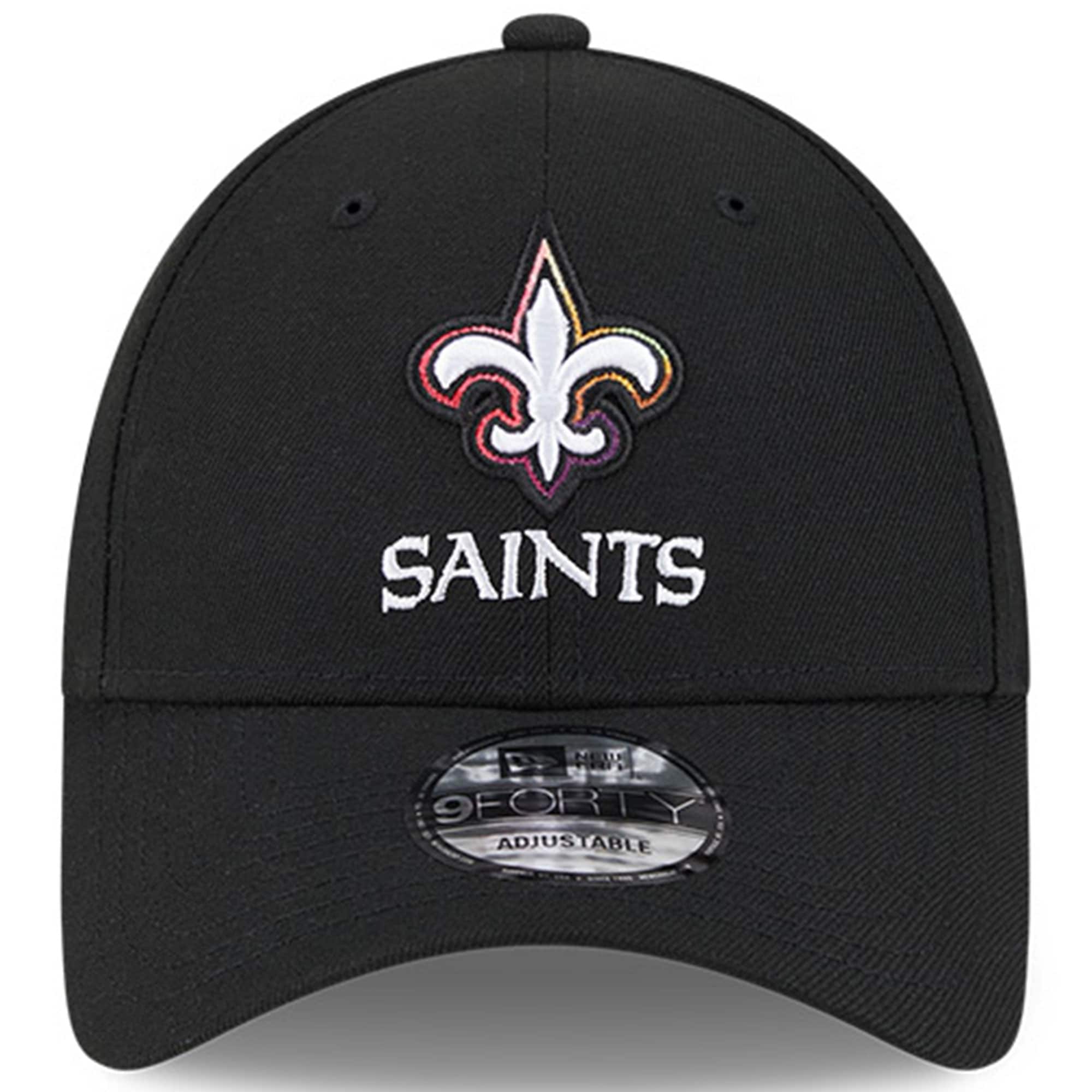 New Orleans Saints Men's Black 2023 Crucial Catch 9FORTY Adjustable Hat