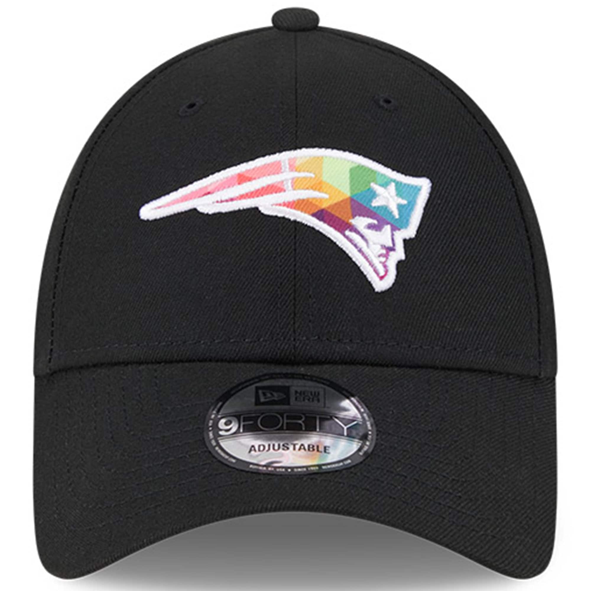 New England Patriots Men's Black 2023 Crucial Catch 9FORTY Adjustable Hat