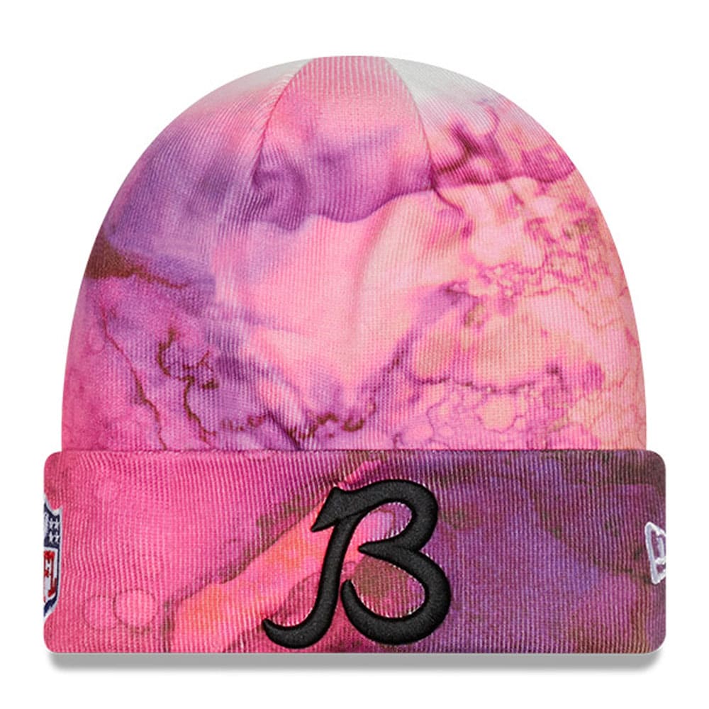 Chicago Bears Men's Pink 2022 Crucial Catch Knit Hat