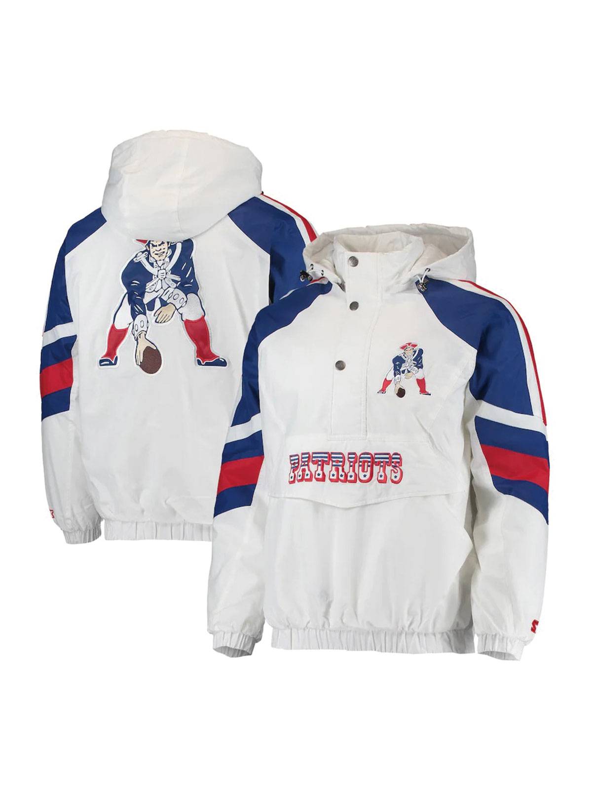 New England Patriots Half-Snap Hoodie Jacket
