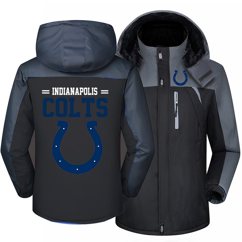 Indianapolis Colts Warm Hoodie Fleece Coat Winter Jacket Coat Ski Suit