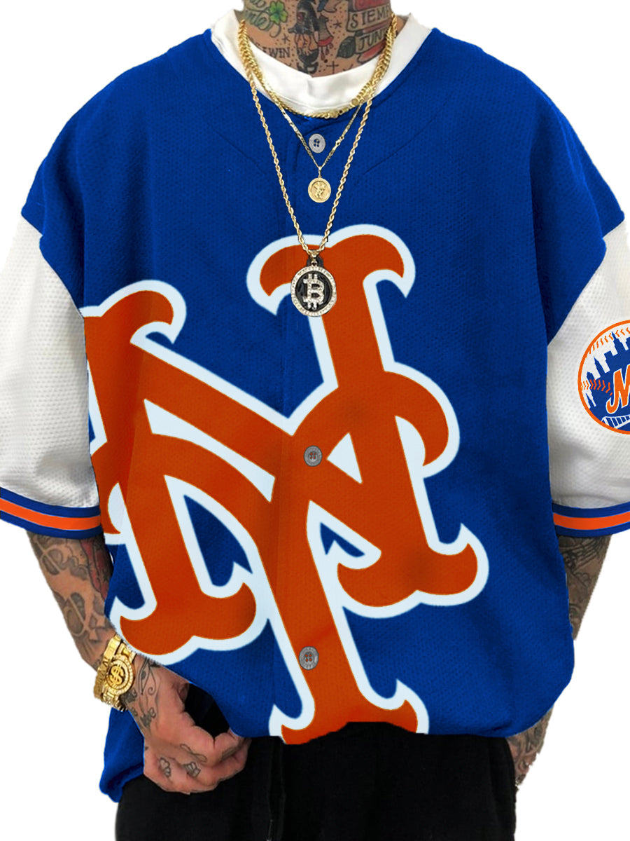 New York Mets MLB Men's Fashion Short Sleeve Jersey