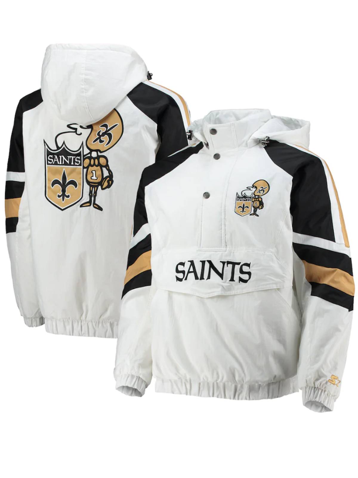 New Orleans Saints Half-Snap Hoodie Jacket