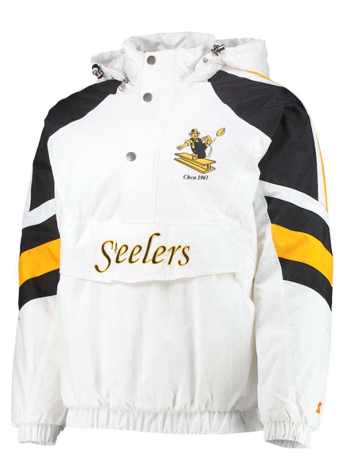 Pittsburgh Steelers Half-Snap Hoodie Jacket