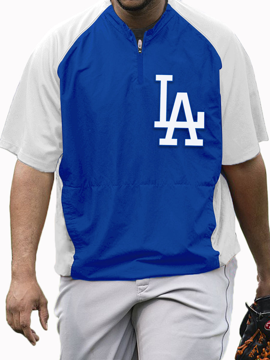 Los Angeles Dodgers MLB Men's Raglan Short Sleeve Sports Top