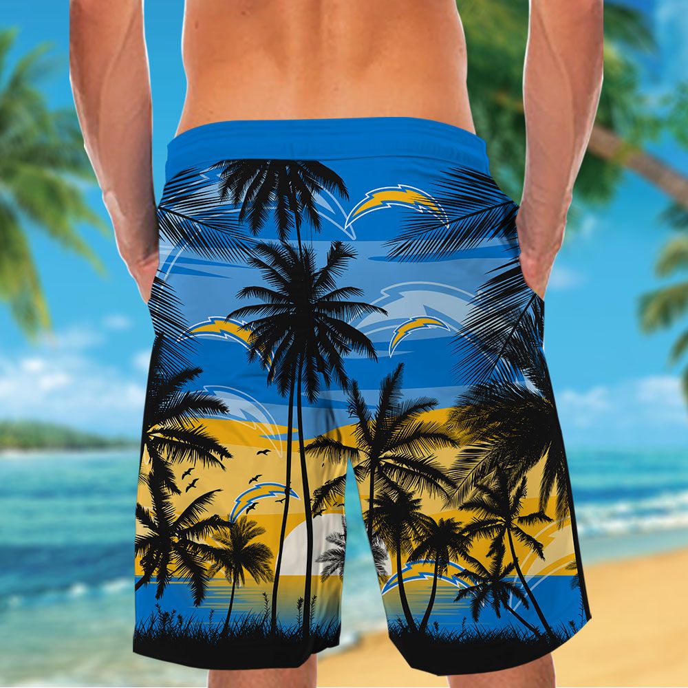 Los Angeles Chargers Tropical Casual Hawaiian Shorts