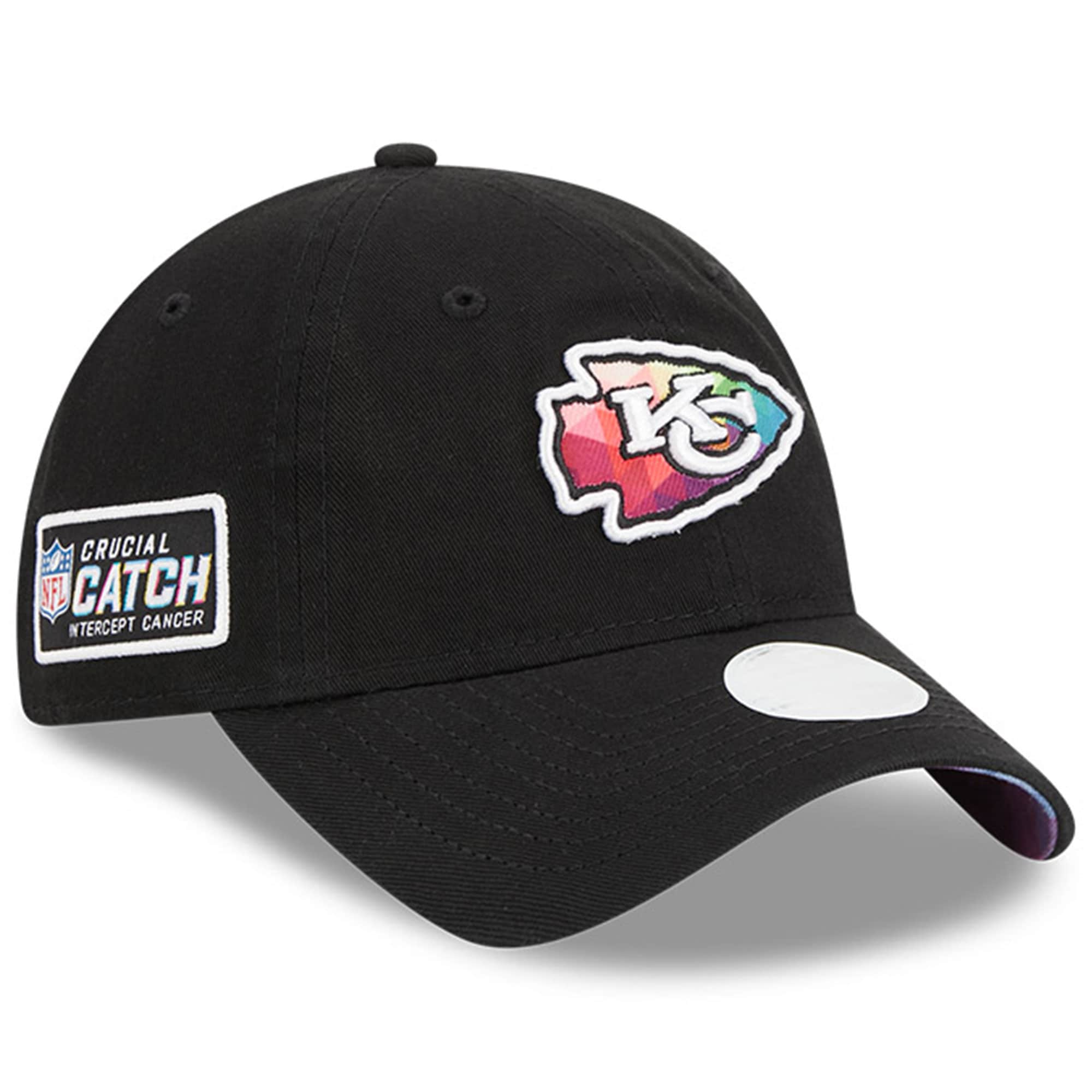 Kansas City Chiefs Women's Black 2023 Crucial Catch 9TWENTY Adjustable Hat