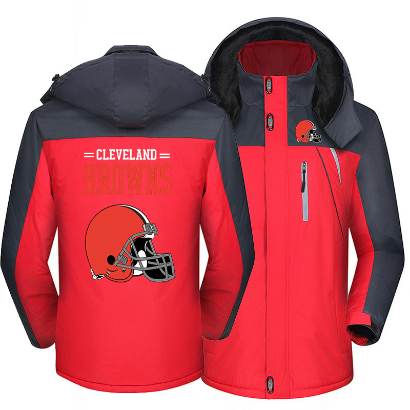 Cleveland Browns Warm Hoodie Fleece Coat Winter Jacket Coat Ski Suit