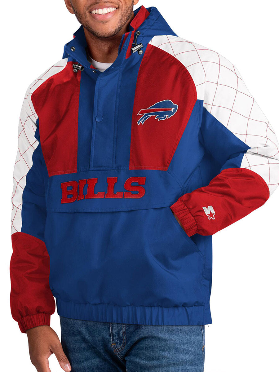 Buffalo Bills Check Half-Snap Pullover Jacket