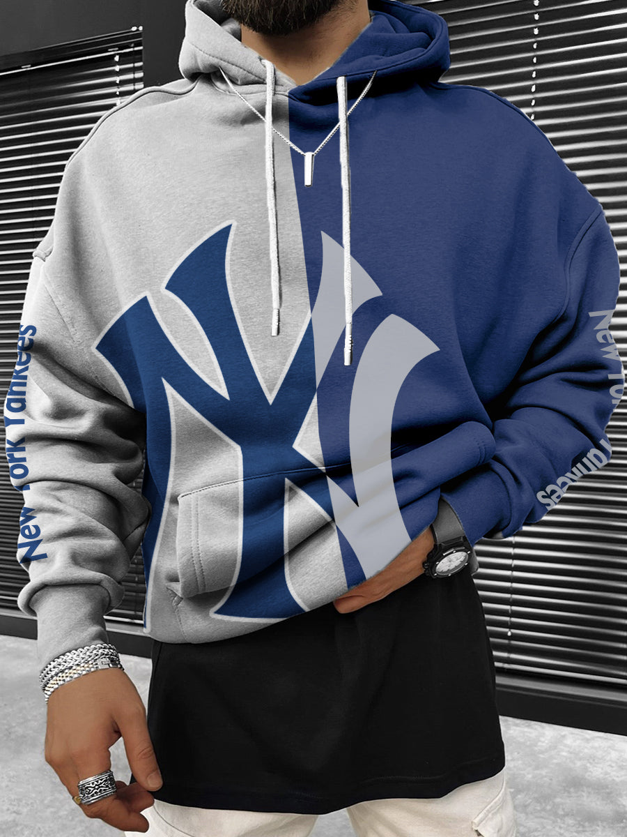 New York Yankees Fashion Men's Crewneck Hooded