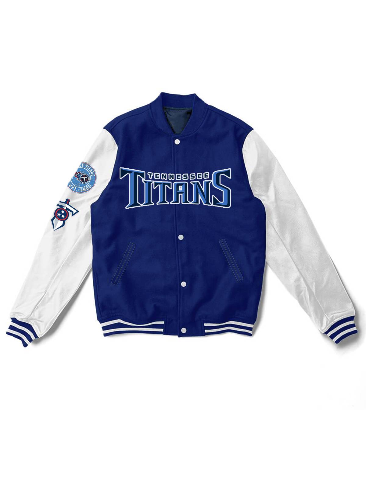 Tennessee Titans Fashion Printed Varsity Jacket