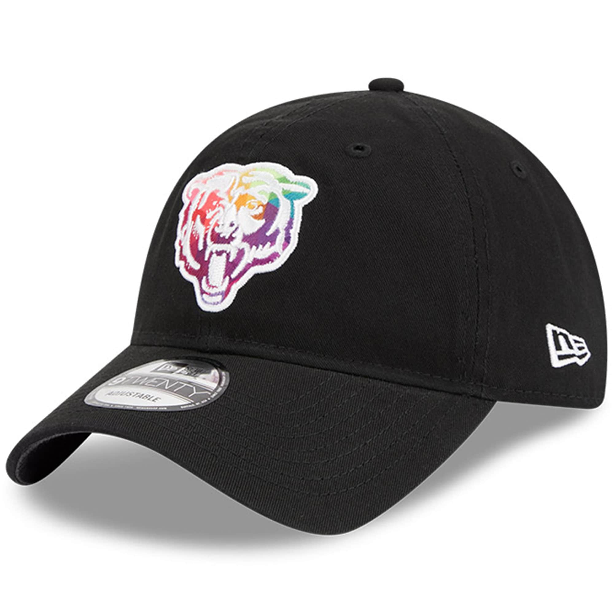 Chicago Bears Men's   Black 2023  Crucial Catch 9TWENTY Adjustable Hat