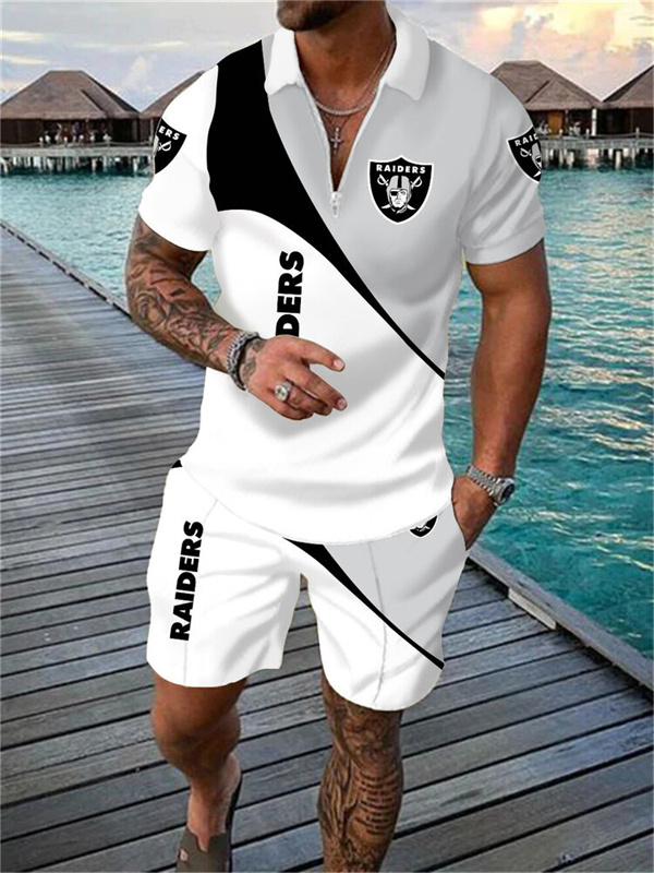 Las Vegas Raiders Limited Edition Polo Shirt And Shorts Two-Piece Suits