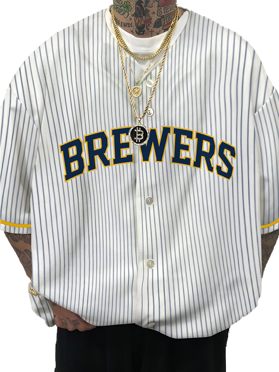 Milwaukee Brewers MLB Men's Fashion Short Sleeve Jersey