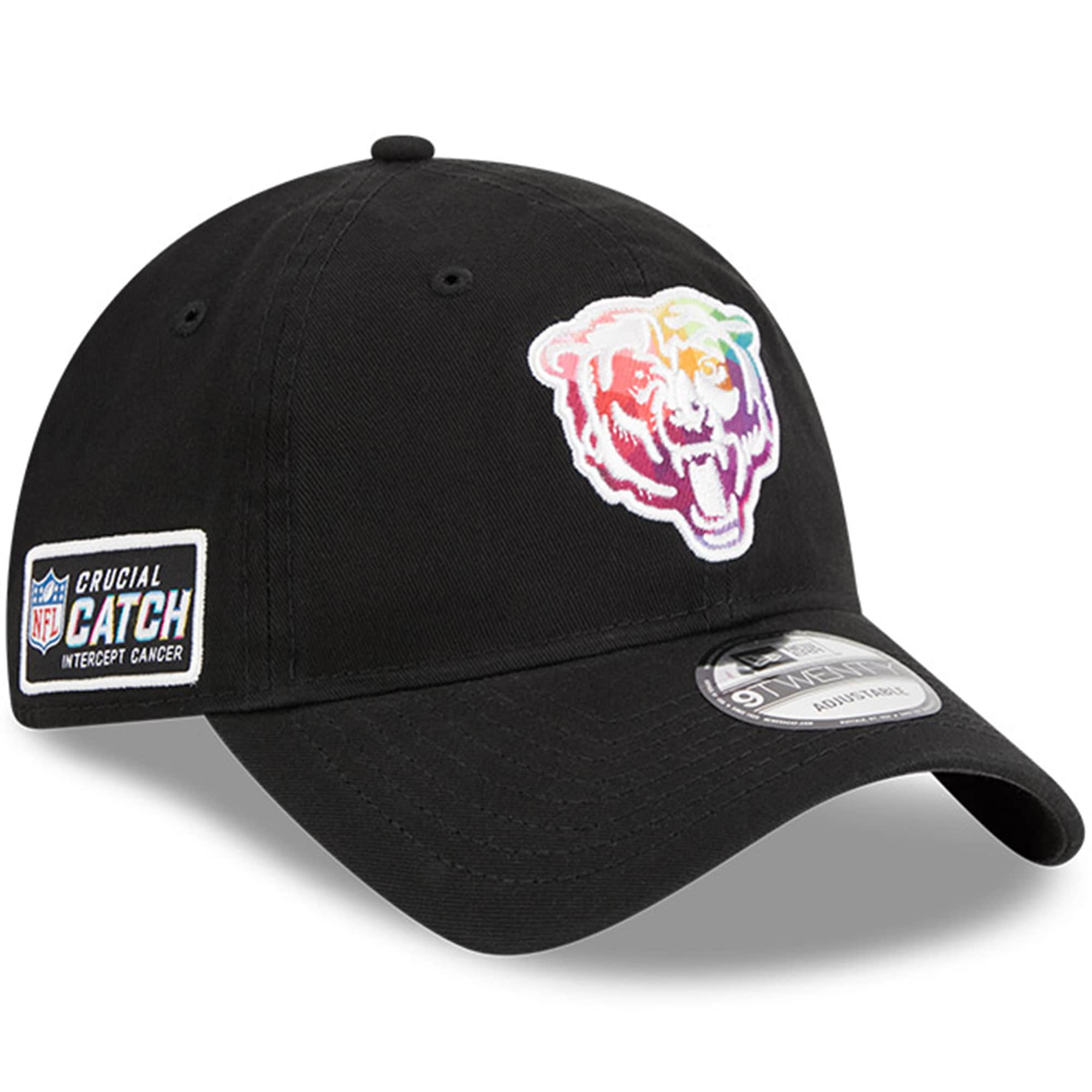 Chicago Bears Men's Black 2023 Crucial Catch 9TWENTY Adjustable Hat