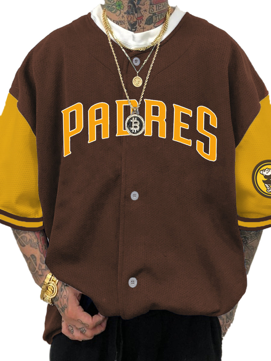 San Diego Padres Fashion Men's Fashion Short Sleeve Jersey