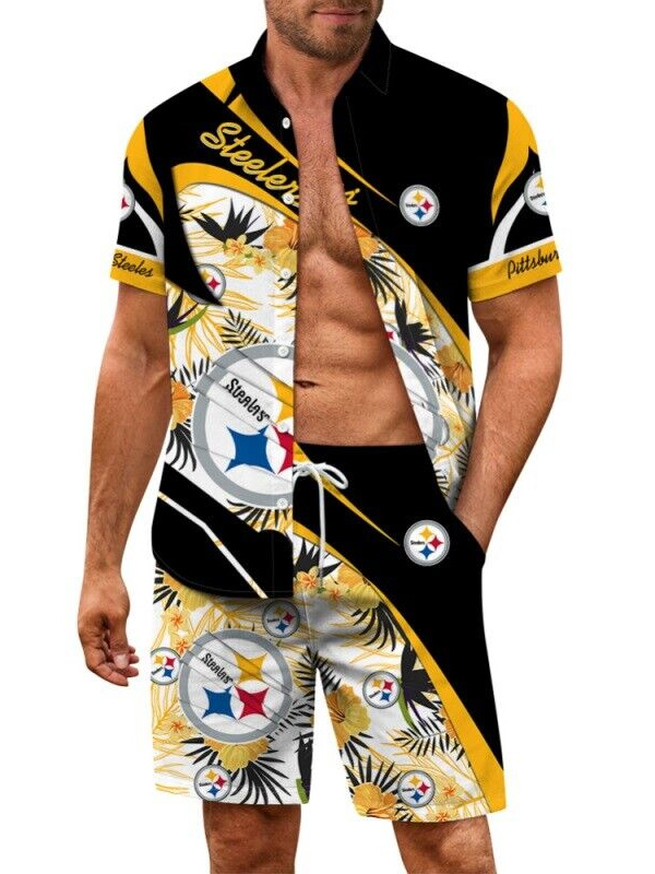 Pittsburgh Steelers Limited Edition Hawaiian Shirt And Shorts Two-Piece Suits