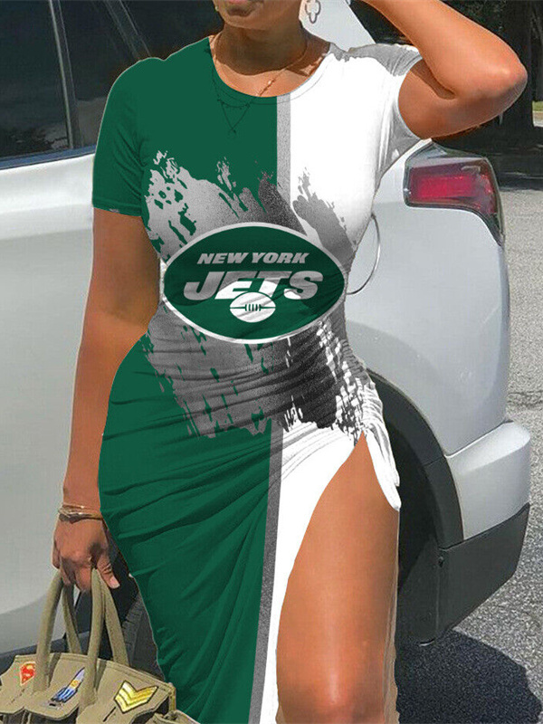 New York Jets Women's Slit Bodycon Dress