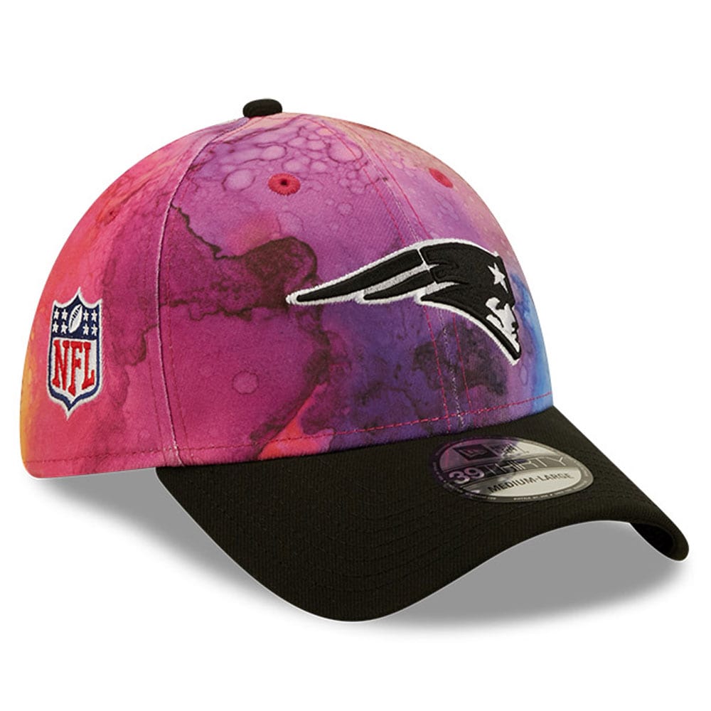 New England Patriots Men's Pink/Black 2022 Crucial Catch 39THIRTY Flex Hat