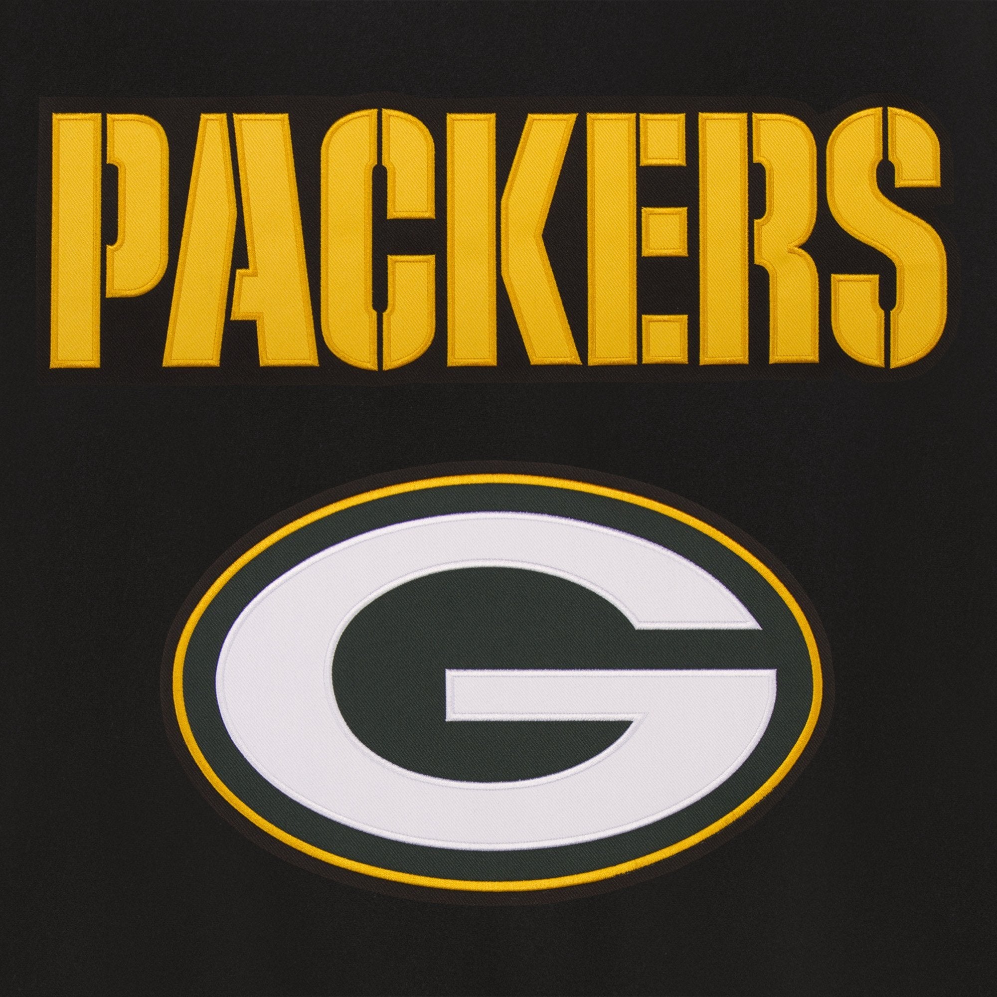 GREEN BAY PACKERS REVERSIBLE WOOL JACKET - BLACK