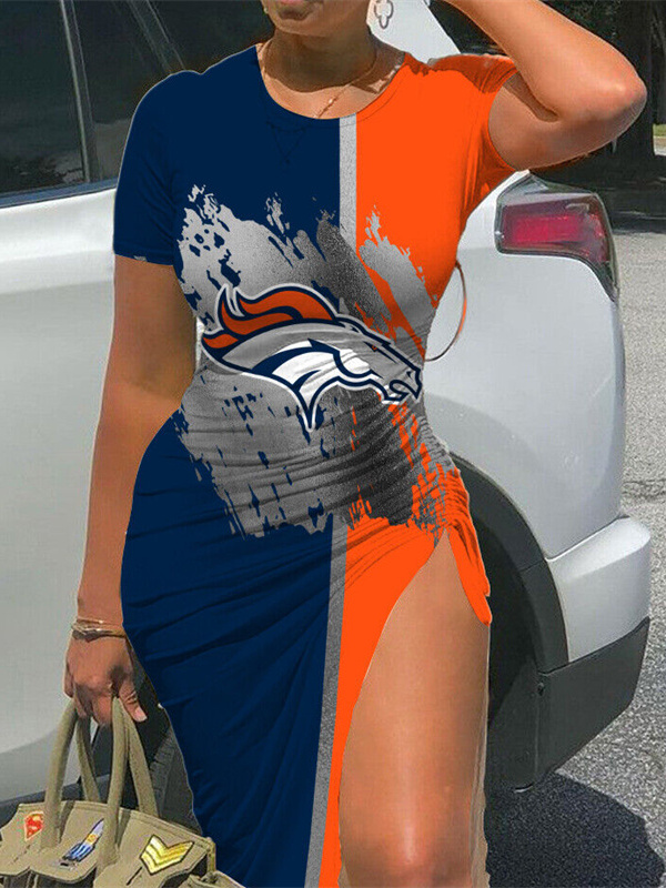 Denver Broncos Women's Slit Bodycon Dress