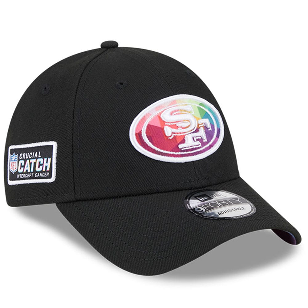 San Francisco 49ers Men's Black 2023 Crucial Catch 9FORTY Adjustable Hat