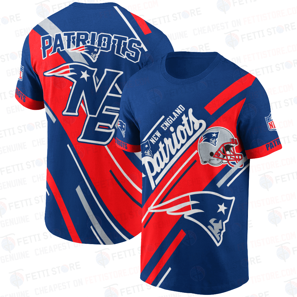 New England Patriots American Football Leauge Pattern 3D T-Shirt SH1 V2