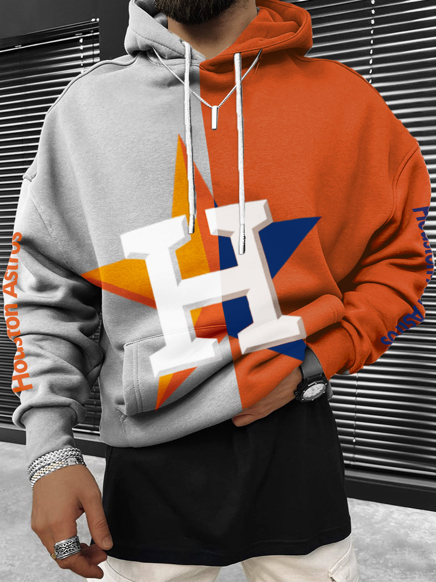 Houston Astros Fashion Men's Crewneck Hooded