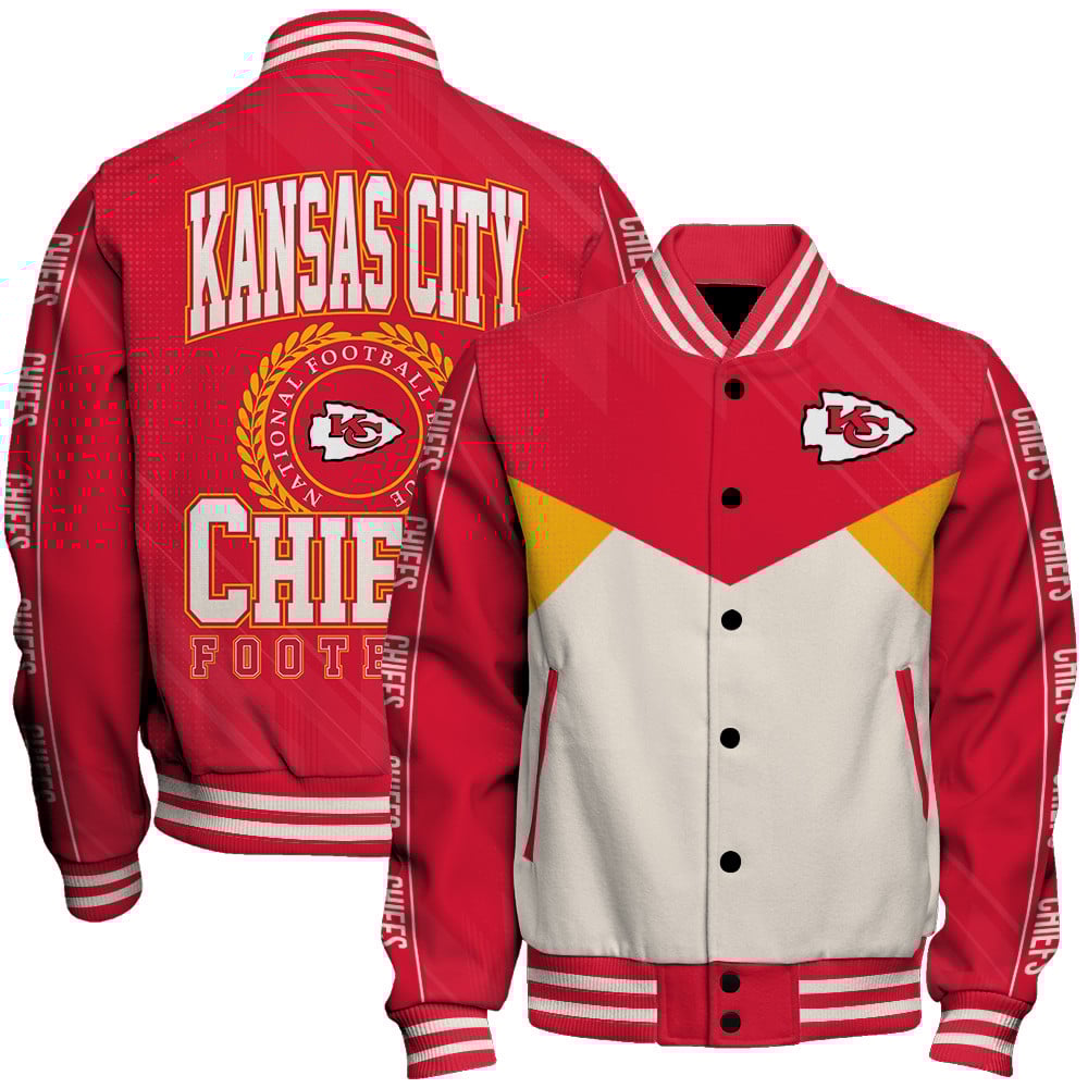 Kansas City Chiefs Football Team 2025 - 26 Personality, Outstanding Unisex Varsity Jacket
