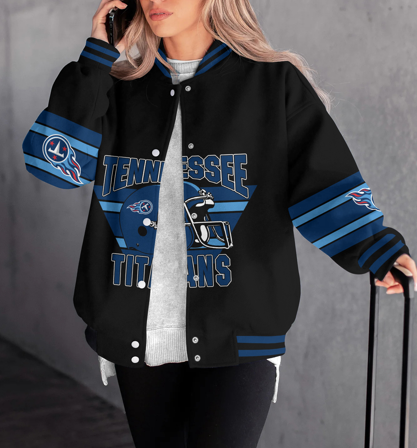 Tennessee Titans Women's Long Pass Full- Snap Casual Jacket
