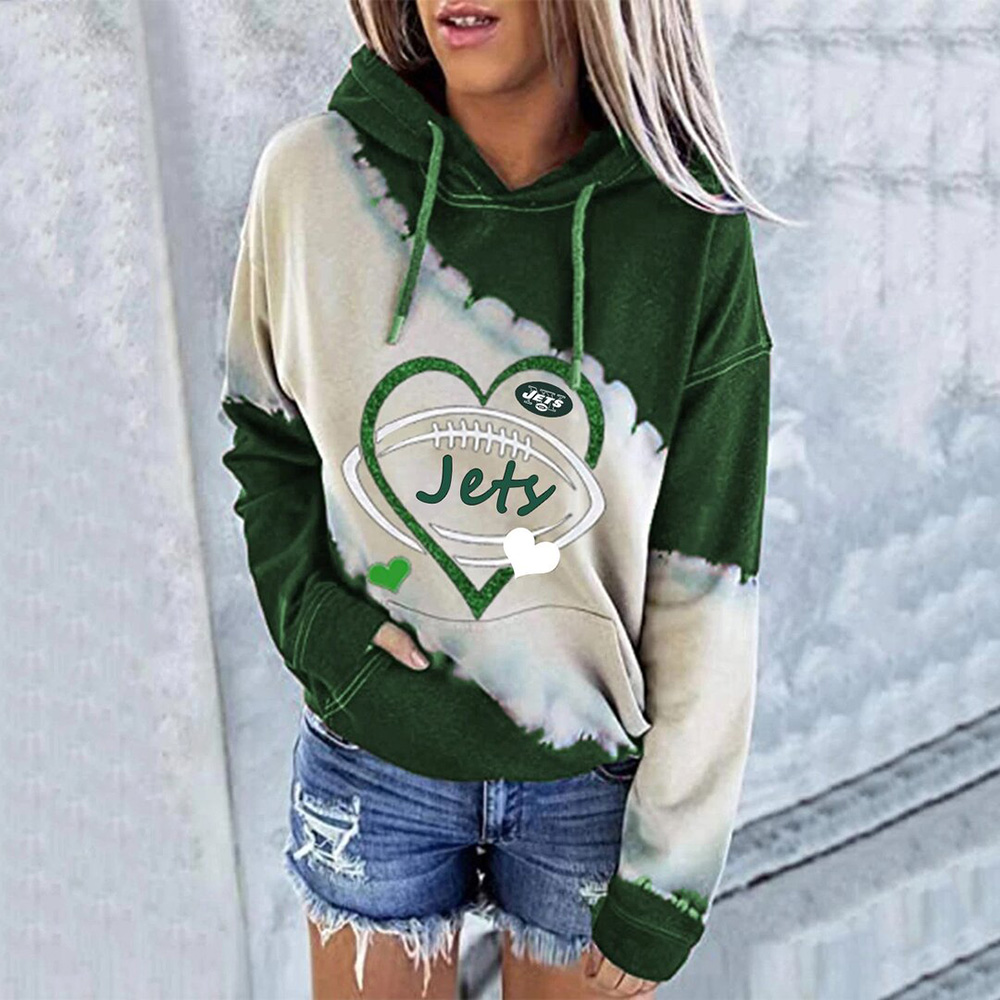 Fashion color blocking printed Hoodie