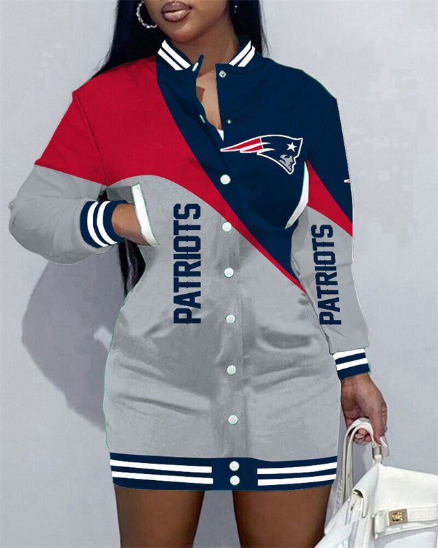 NewLimited Edition Button Down Long Sleeve Jacket Dress