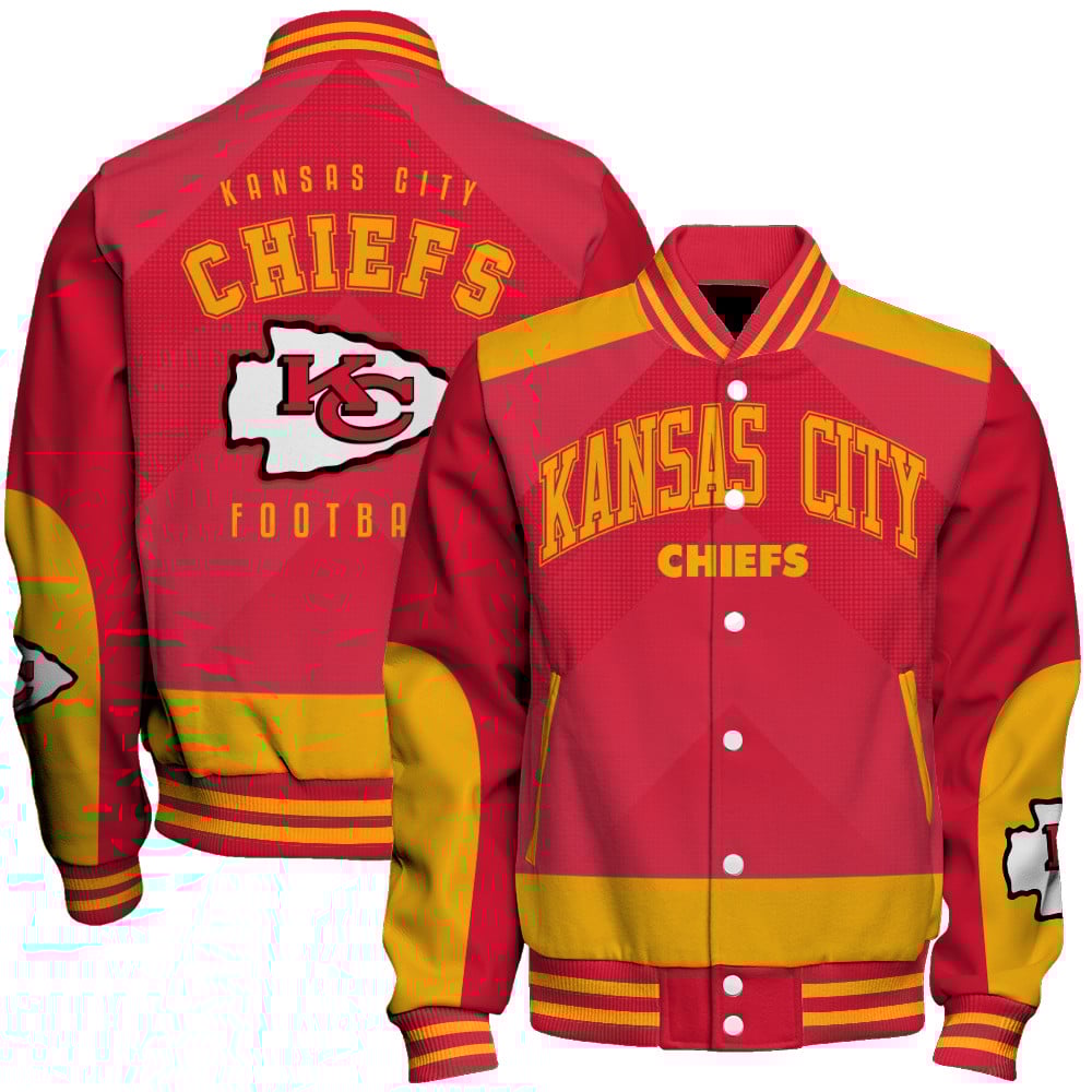 Kansas City Chiefs Football Team 2025 - 26 Stay Ahead Of The Trend Unisex Varsity Jacket