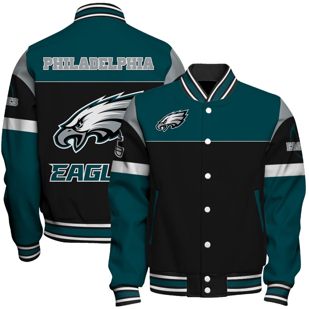 Philadelphia Eagles National Football League 2025 -26 Feel The Power Unisex Varsity Jacket